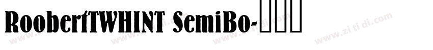 RoobertTWHINT SemiBo字体转换